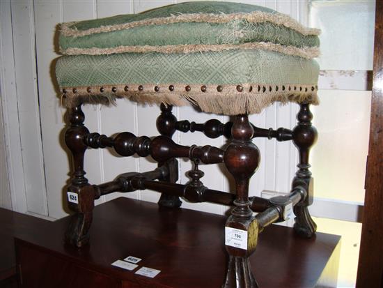 Ebonised stool